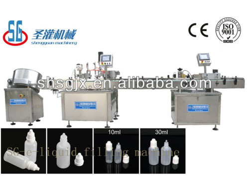 SG-Automatic Eyedrop,E- liquid filling production line.2014 Best Selling e liquid filling line