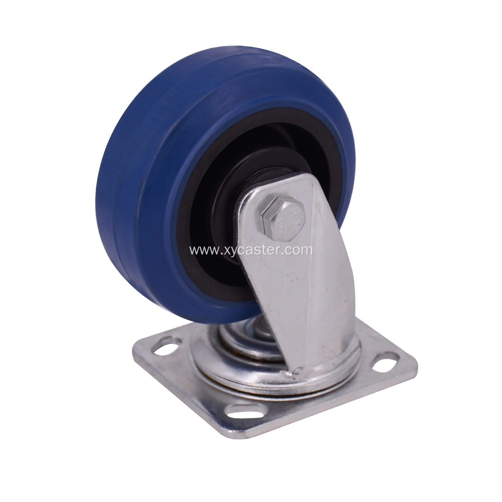 5 Inch Industrial Rubber Caster Wheel Swivel