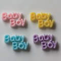 25MM Kawaii Words BabyBoy Harz Cabochon DIY Zelle