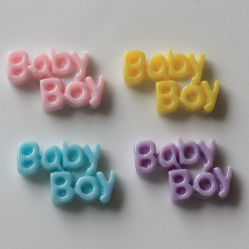 25MM Kawaii Woorden BabyBoy Resin Cabochon DIY Cell