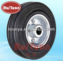 European type black rubber standard industrial wheels