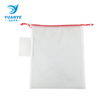 eco friendly reusable vegetables drawstring mesh bag cotton