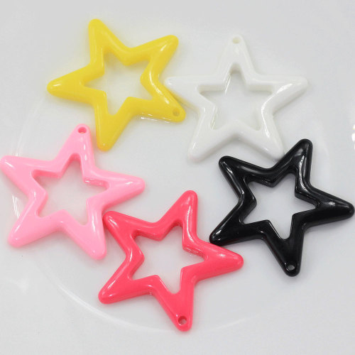 Hollow Star Flat Back Resin Kawaii Flatback Resin Cabochon DIY Haarschleifen Zubehör Cabochons Verzierungen Telefondeko