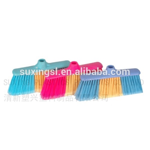 double color soft bristle indoor broom head