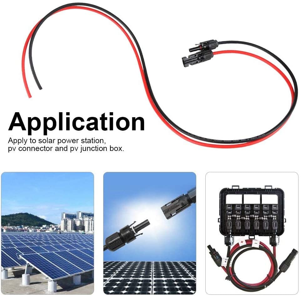 Solar PV Cable Extension cable  2.5mm Pair of Solar Panel DC1000V 30A  For solar power station PV connector  and PV Junction Box