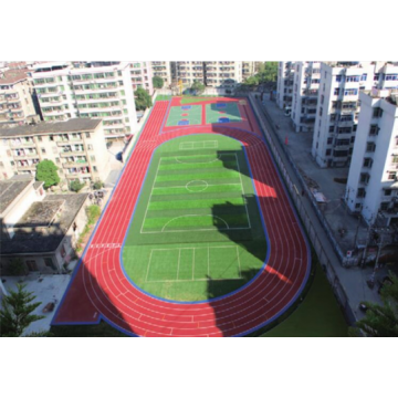 Semua Cuaca IAAF Bersertifikat Menyembur Polyurea SPUA-90 AB Pengadilan Sukan Surface Flooring Athletic Running Track