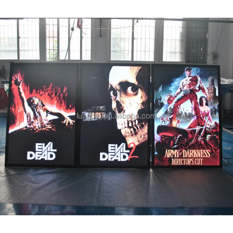 LED Movie Poster Advertisement Light Box Snap Frame Display Lamp
