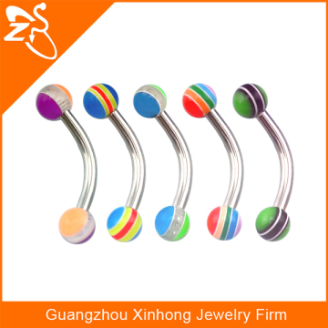 Colorful Banana Eyebrow Acrylic Ring Fake Eyebrow Piercing