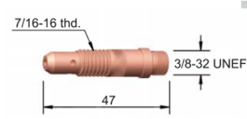 10N Tig Welding Collet Body