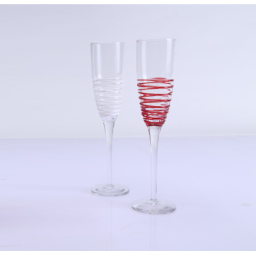 Kleurrijke draad drinkglazen set champagne