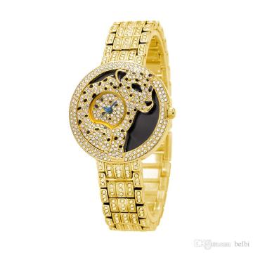 Square Watch Ladies Diamond Quartz Rose Gold Watch