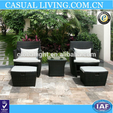 Factory Production Outdoor Black PE Rattan Antique Garden Furniture