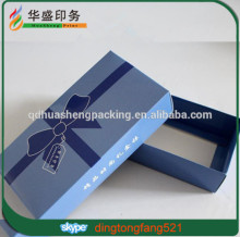 350g fold paper flat shipping promotion top bottom two piece gift box with bowknot