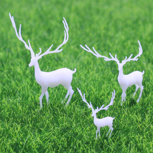 New Arrived Tiny Deer Glow Resin Craft Night Light White Reindeer 3D Animal Christmas Ornament Factory Store