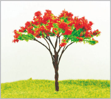 9cm Theme Park Model Red Metal Miniature Model Trees