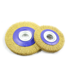 SALI Circular Wire Brush, 0.35mm Brass Coated High Tensile Carbon Steel, for Stain and Rust Removal