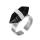 Plated Silver Natural Hexagonal Prism Gemstone Beads engagement rings for women