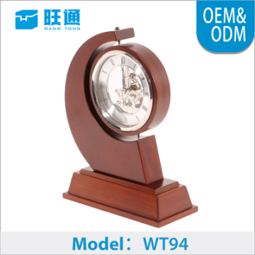 2016 wholesale Retro desktop clock,wooden table MDF desktop clock