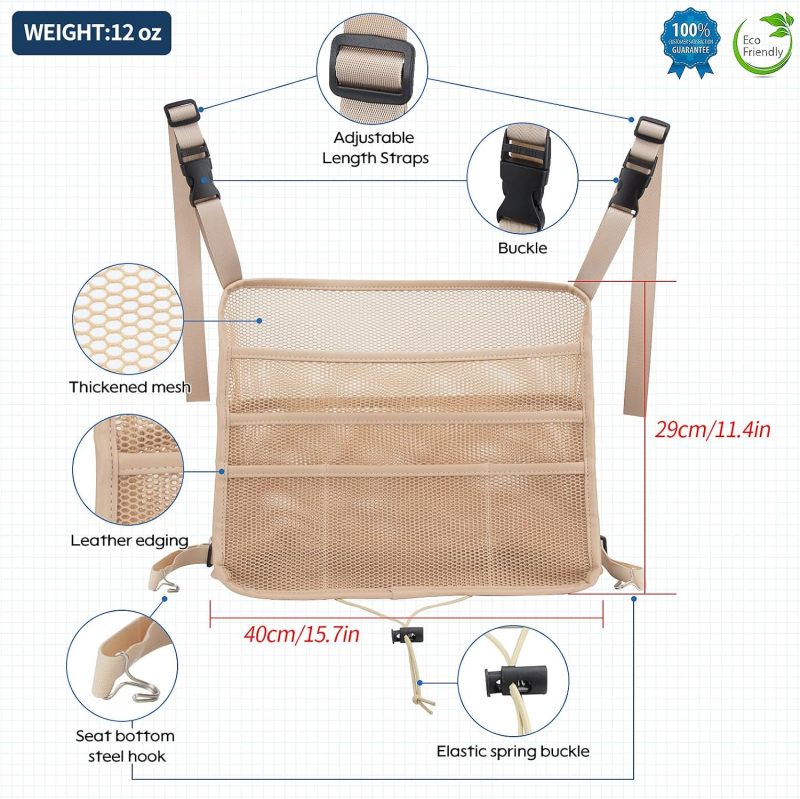 Car Net Pocket Handbag Holder Between Seats Back Storage Organizer