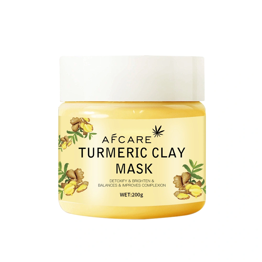 Private Label Natural Calcium Bentonite Deep Cleansing Face Mask Brightening Hydrating Skin Turmeric Powder Clay Facial Mask