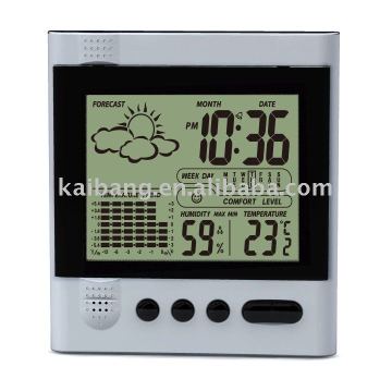 LCD weather station clock Wall clock