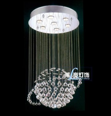 Globlet Crystal Line Chandelier, Pendant Lights