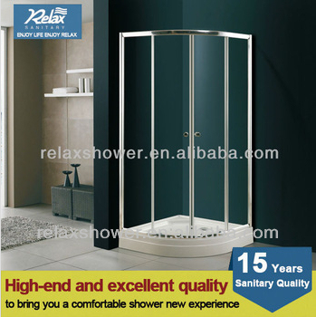 Hot sell simple free standing glass shower enclosure