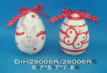 Hand-Painted Ceramic Egg Salt&Pepper Shakers