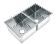 Small radius under-mount kitchen sinks Stainless steel