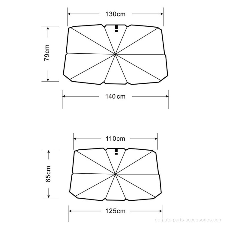 Gute Qualitätsschirme faltbarer Auto Sonnenschirm
