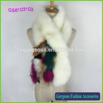 Colour imitation fur scarf splicing popular scarf