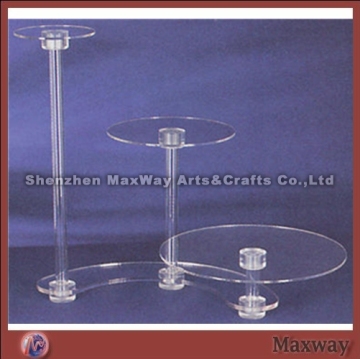 Clear Round Promotional Acrylic Cupcake Display Stand Rack