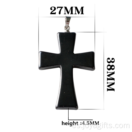 Cruz de Hematites broche colgante collar magnético