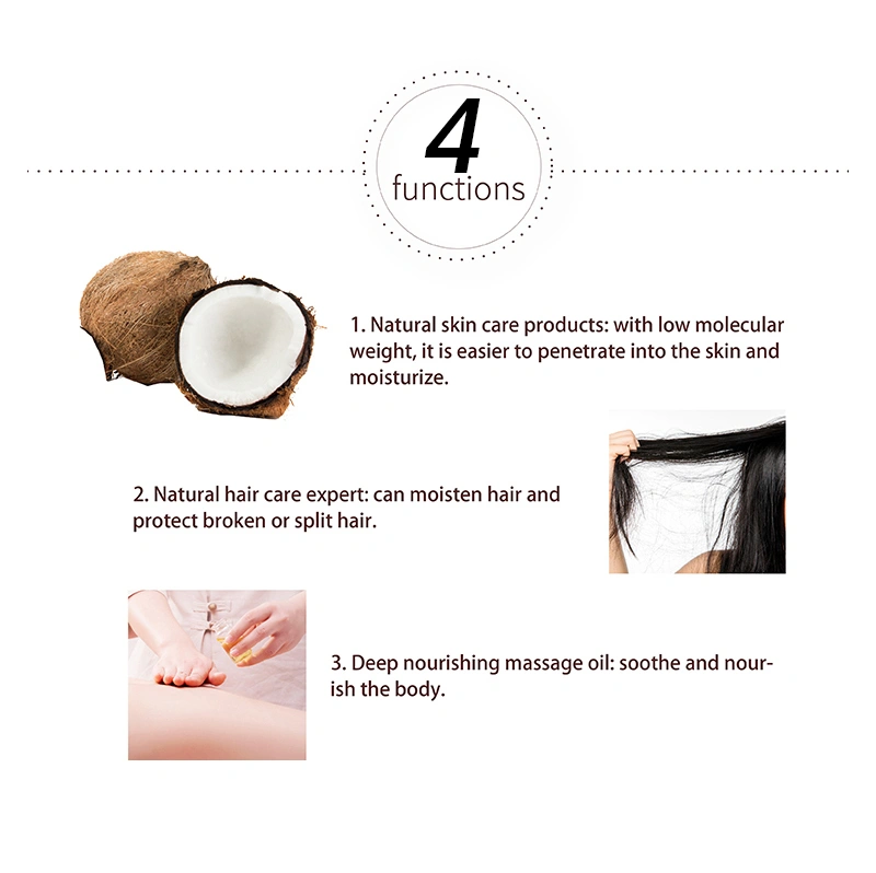 Wholesale Smooth Moisturizing and Repairing Skin Coconut Oil for Skin Care and Hair Care