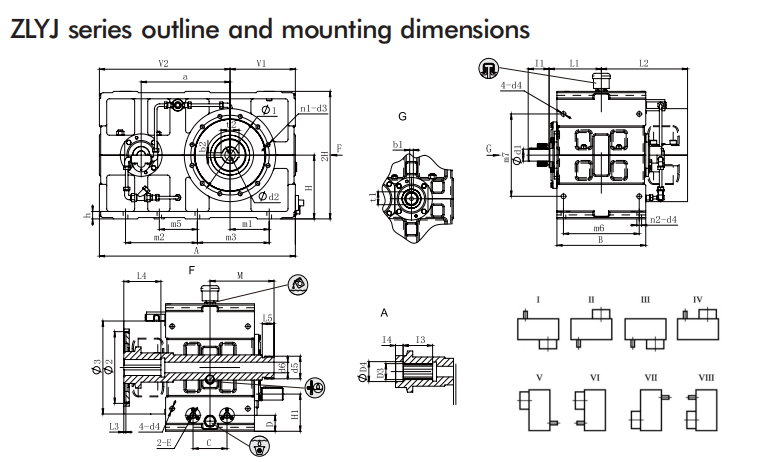 ZLYJ 112  133 Extruder Gearboxes for Plastic Extrusion Machine Plastic Drive Gear Reducer Gearbox