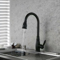 Brass 360 Degree Turn Pull Down Kitchen Faucet