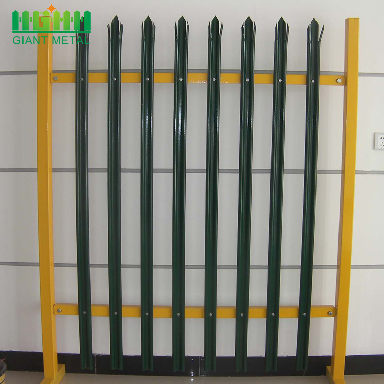 Factory Multiple Color Powder Coated Steel Palisade Fence