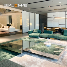 Green Marbled Luxury Coffee Table Set