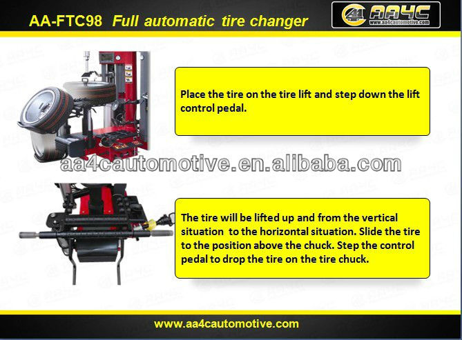 AA4C full automatic tire mounting machine italy tire changer leverless tire changing machine AA-FTC98