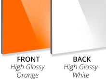 3MM Gloss Orange/Gloss White Aluminium Composite Panel Sheet