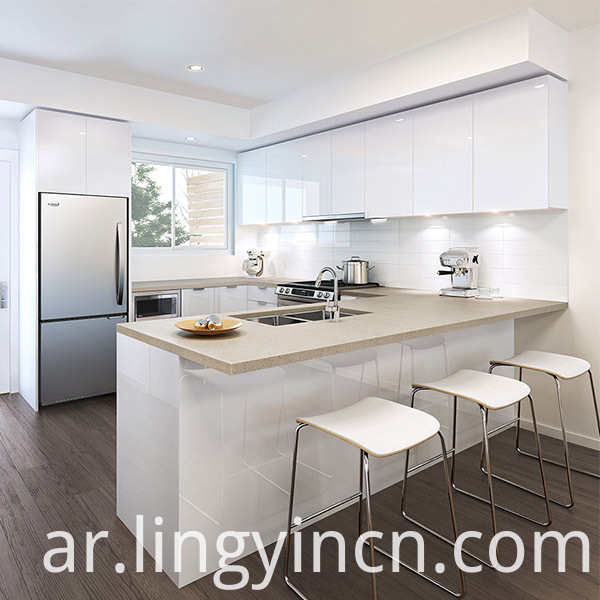 الصين حار بيع لمعان بيضاء مطبخ مجلس الوزراء الولايات المتحدة الأمريكية المصنعين