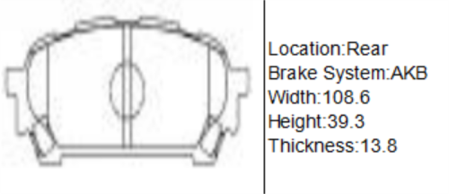 A692WK Brake Pad Conjunto para Subaru Impreza Estate (GD, GG)