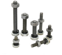 Hex head DIN933, DIN931 M4,M6,M8,M10,M36 assembled combination screw bolts with washers