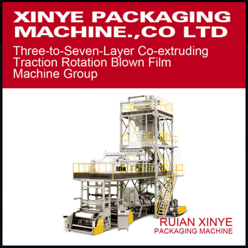 Three-to-Seven-Layer Co-Extruding Traction Rotation Blown Film Machine Group