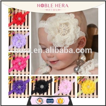 Wholesale flower headband for kids baby lace headband