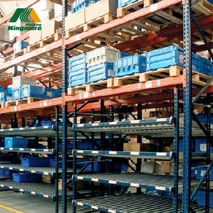 Warehouse storage gravity flow carton rack industrial heavy duty carton flow rack systems