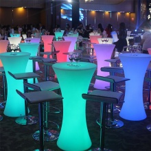 Hot Sale Modern LED Illuminated Cocktail Tables for Bar Decor and Parties