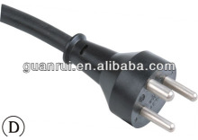 Denmark 3pin power cord computer power cable