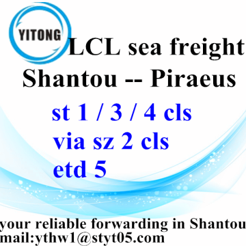 Horaire d&#39;expédition de Shantou to Piraeus Ocean Freight