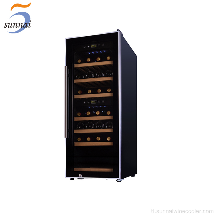 Touch control temperatura maliit na dalawahan zone wine cooler